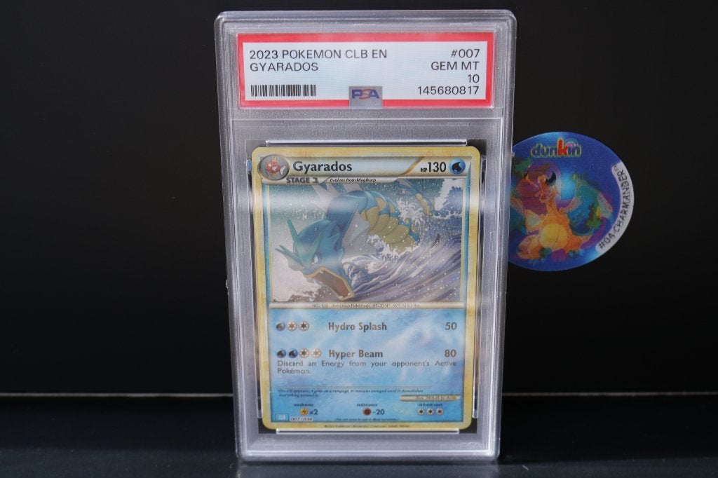 Pokemon PSA 10 GYARADOS CLB EN #007 SUPER MOOIE KAART, Ophalen of Verzenden, Zo goed als nieuw, Overige typen