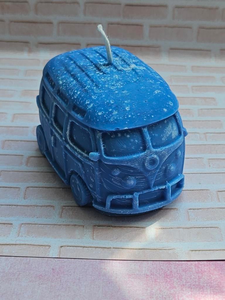 Blauwe VW Bus Kaars - Unieke Decoratie, Ophalen, Vintage, Nieuw, Blauw