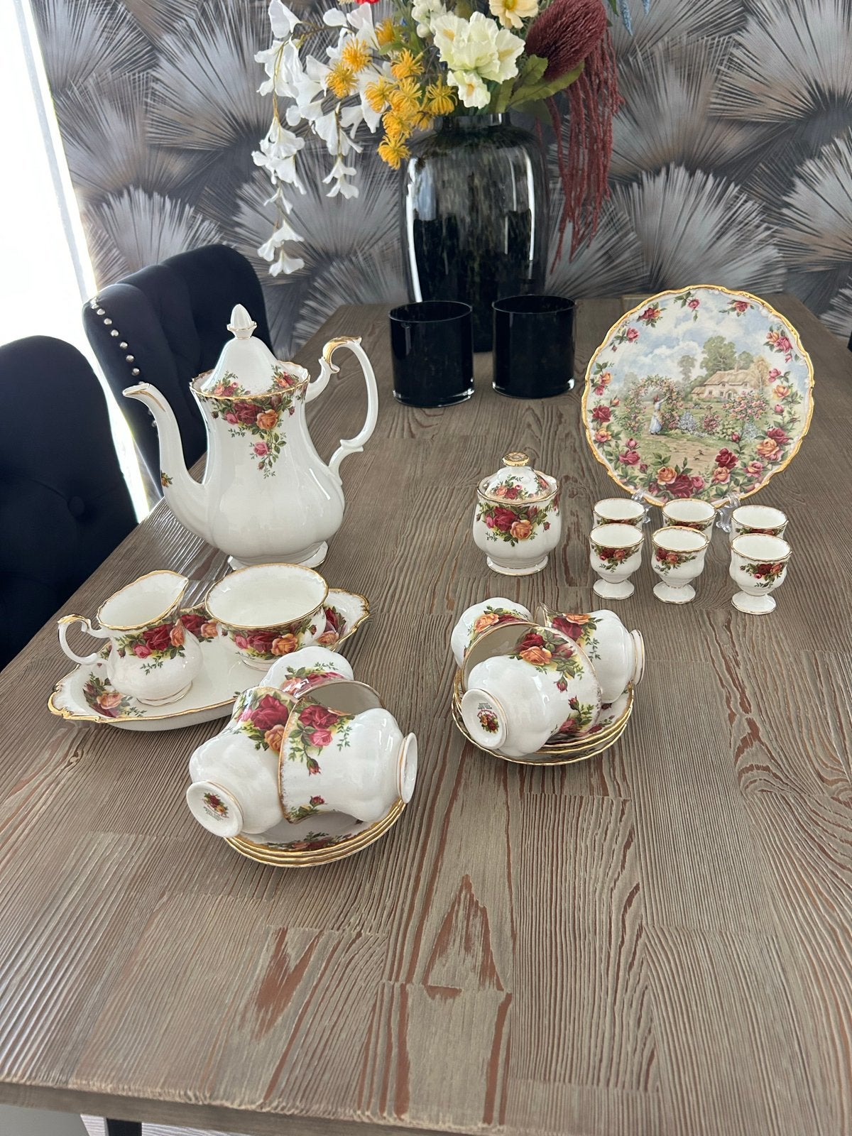 Royal Albert Old Country Roses Koffieservies & Meer, Antiek en Kunst, Antiek | Servies compleet, Ophalen