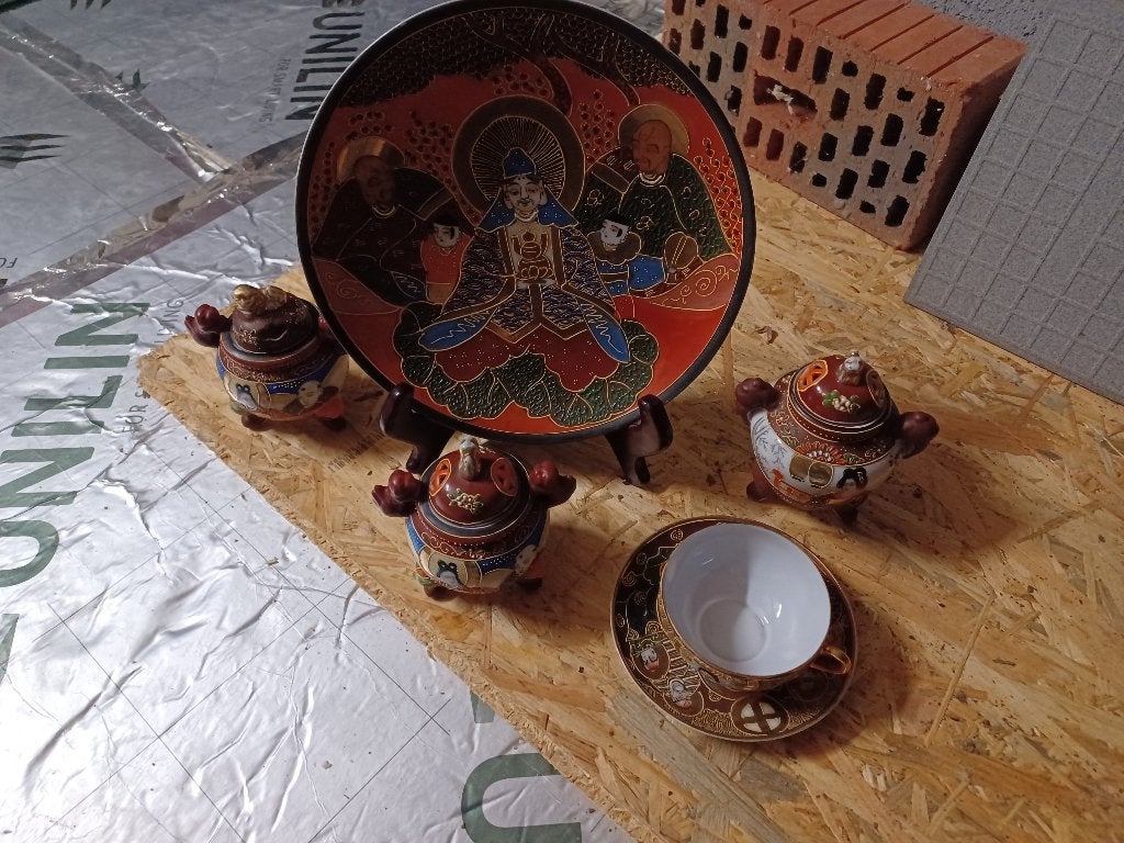 Vintage Japans Satsuma-stijl porselein set (jaren '60), Ophalen
