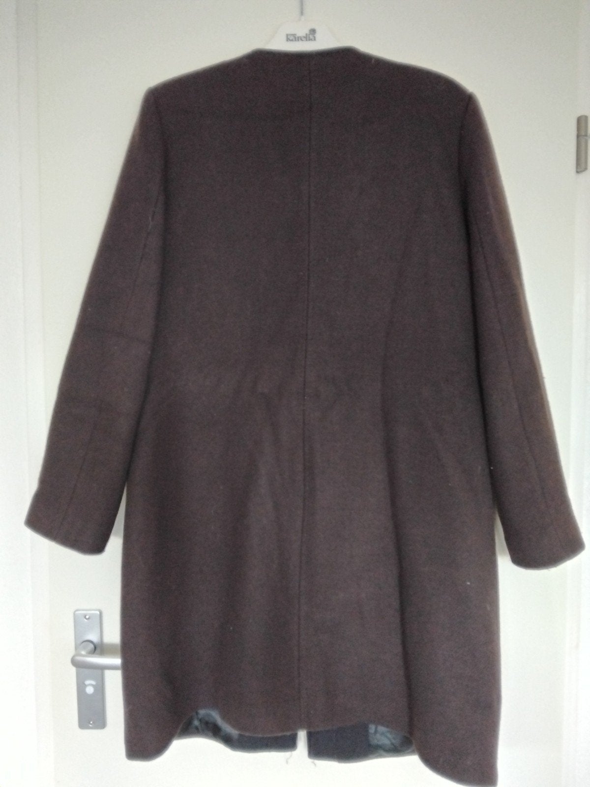 Zara Basic wollen jas - Maat XL, Bruin, Maat 46/48 (XL) of groter, Ophalen of Verzenden, Zo goed als nieuw
