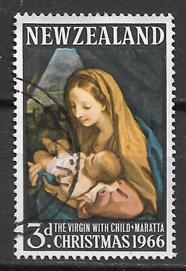 New Zealand 1966 Kerstmis kerst, Ophalen of Verzenden, Gestempeld