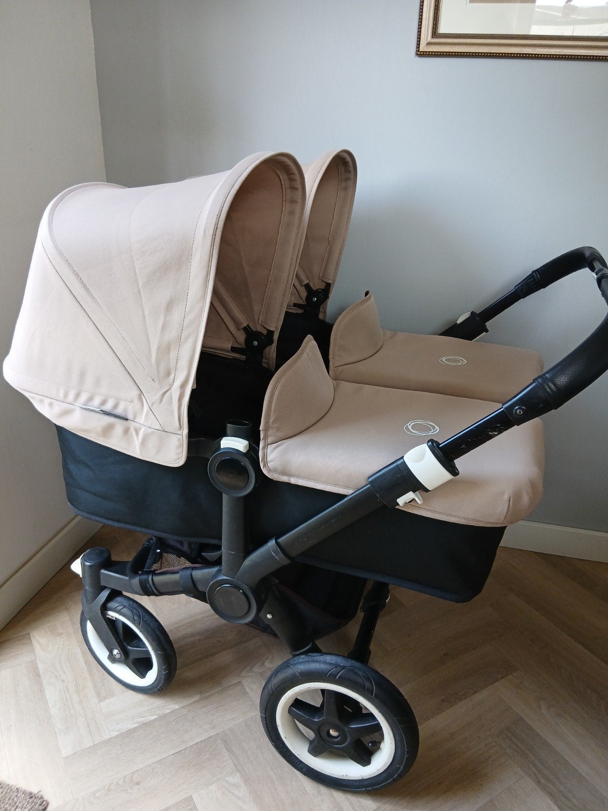 Tweeling kinderwagen Bugaboo Donkey Duo Twin, Ophalen, Gebruikt, Bugaboo, Verstelbare duwstang