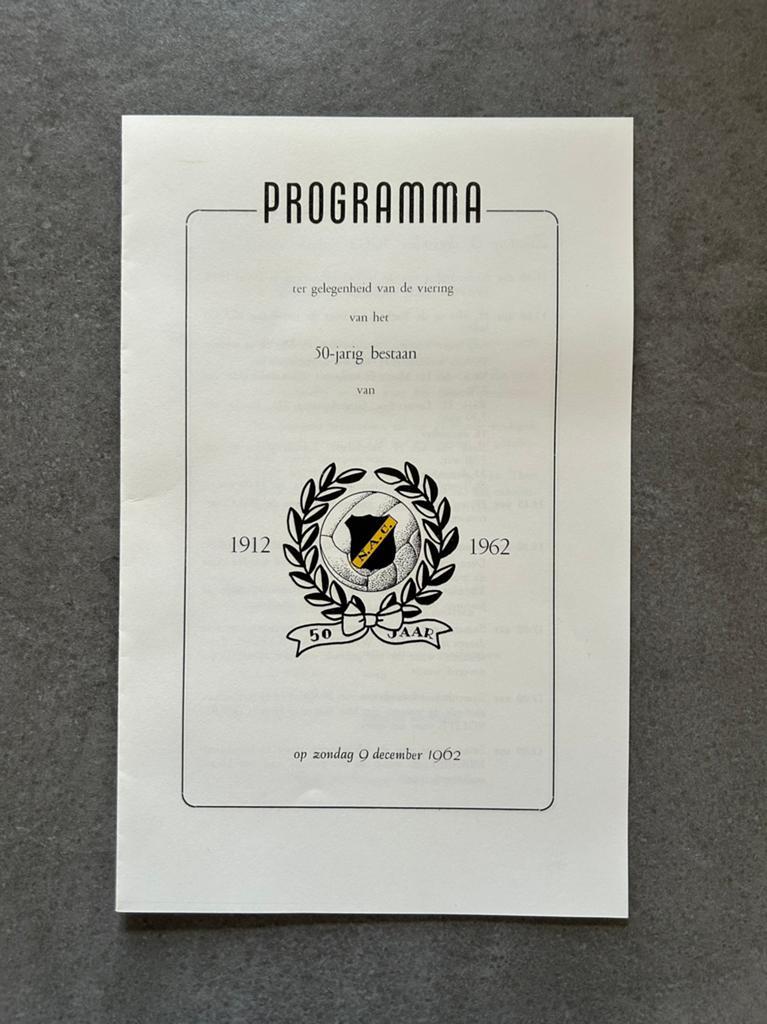 NAC programma 50 jaar bestaan, Ophalen of Verzenden, NAC Breda, Boek of Tijdschrift