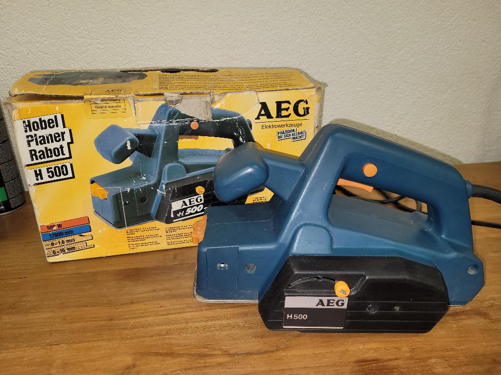 schaafmachine aeg 3x gebruikt, Doe-het-zelf en Verbouw, Schaafmachines, Ophalen of Verzenden, Gebruikt, Elektrisch