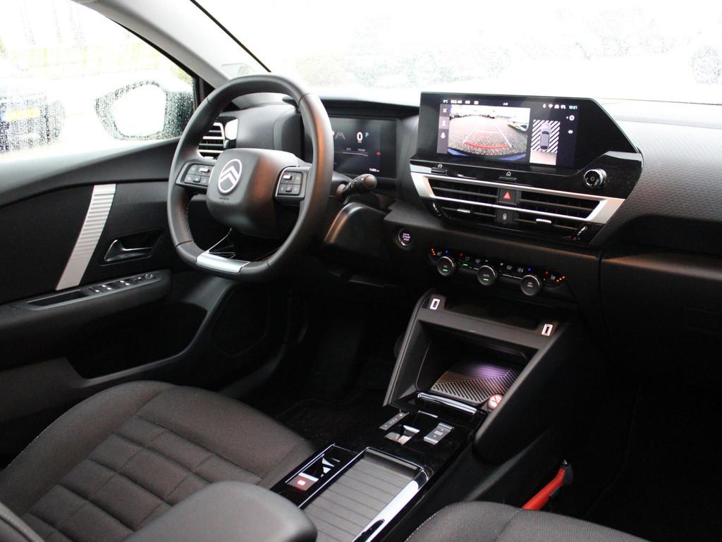 Citroen C4 HYBRID 145 BUSINESS | Automaat | Camera / Navi /, Auto's, Citroën, Gebruikt, 1199 cc, Blauw, Leder en Stof