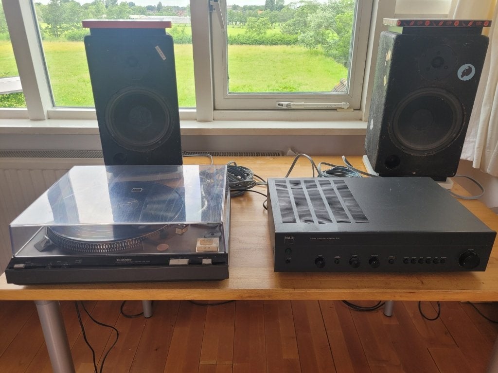 Prachtige stereoset, Technics SL 3110, NAD 312, Medevoort, Ophalen, Gebruikt, Pitch-regelaar, Platenspeler