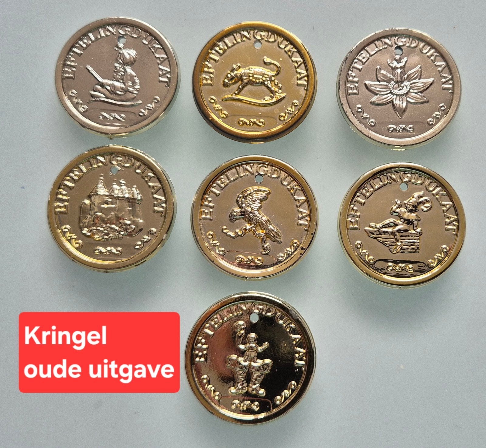 Efteling dukaten - kringel (oud type), Ophalen of Verzenden, Zo goed als nieuw, Overige typen