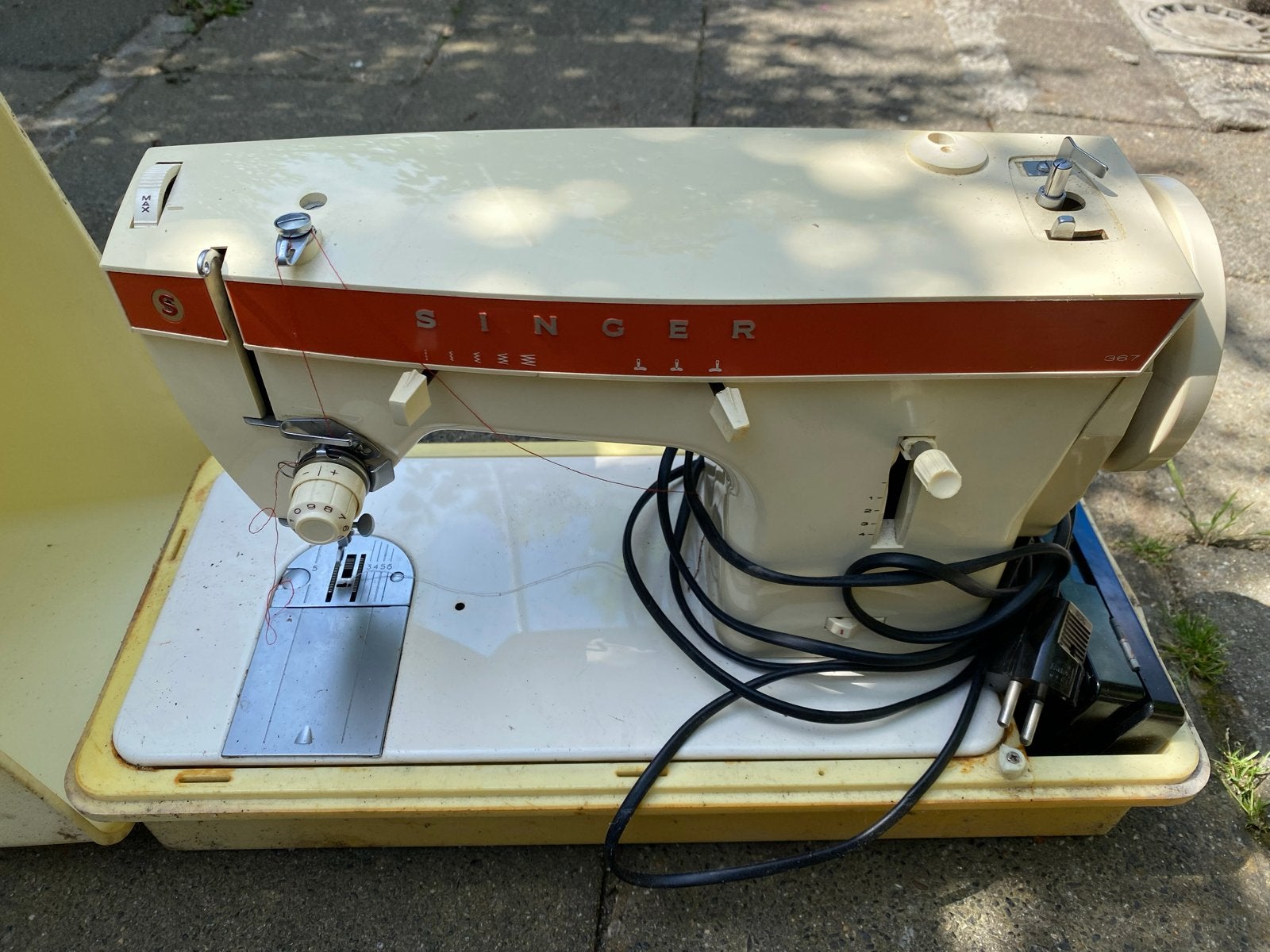 Set van 3 vintage naaimachines: Singer, Pfaff, Borletti, Ophalen, Gebruikt, Naaimachine, Singer