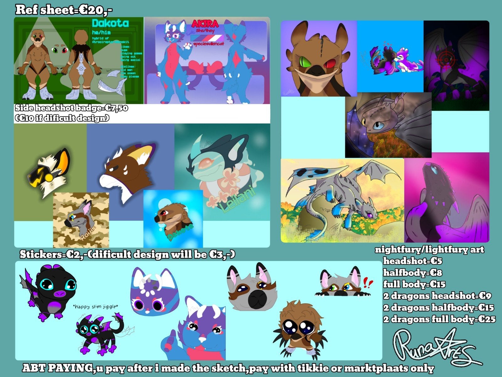 Furry/httyd art comissions!, Ophalen of Verzenden