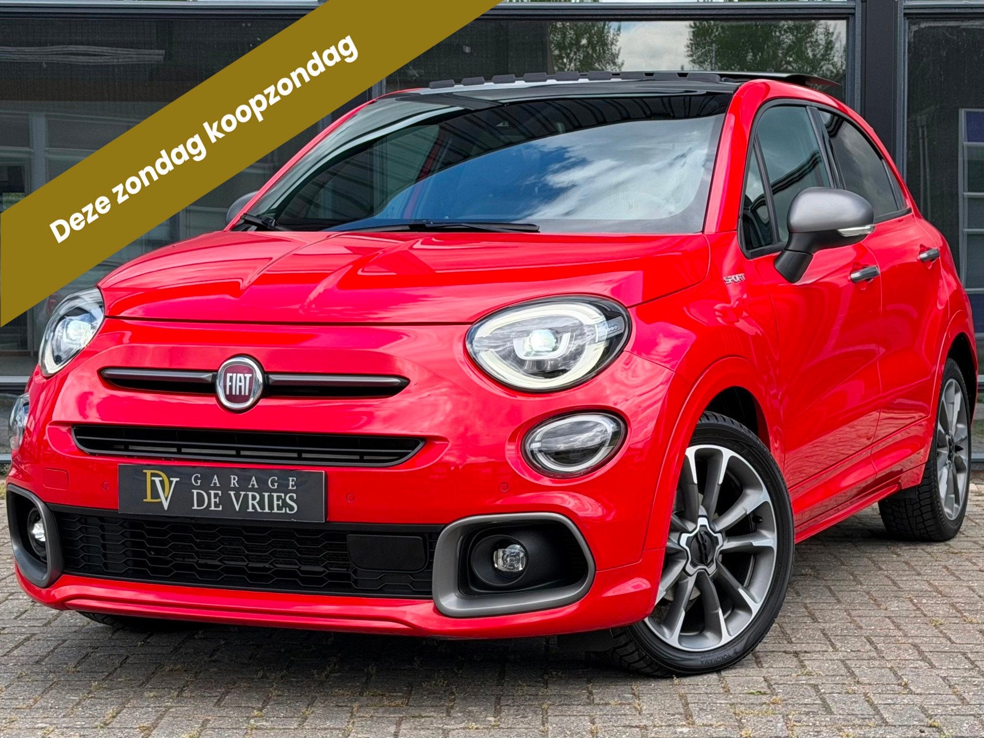 Fiat 500 X 1.0 GSE Sport Full Option Panoramadak Camera Gara, Auto's, Fiat, Voorwielaandrijving, Dealer onderhouden, 15 km/l, Gebruikt