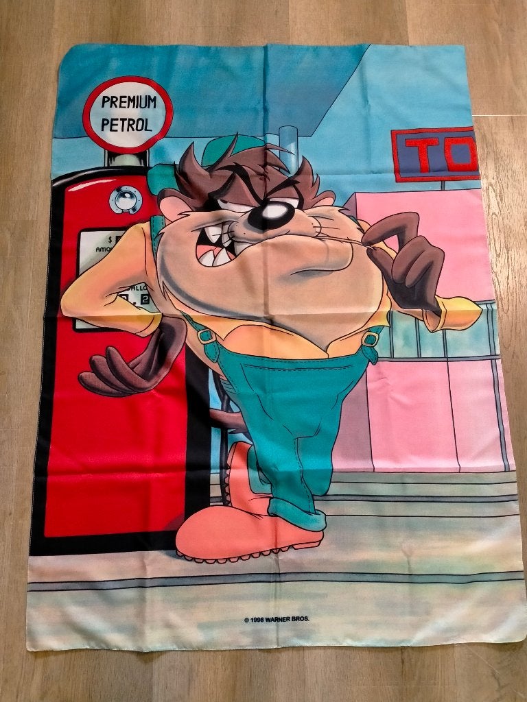 Tazmanian Devil Taz pomp Looney Tunes Warner Bros vlag, Verzamelen, Ophalen of Verzenden, Looney Tunes, Zo goed als nieuw, Overige typen