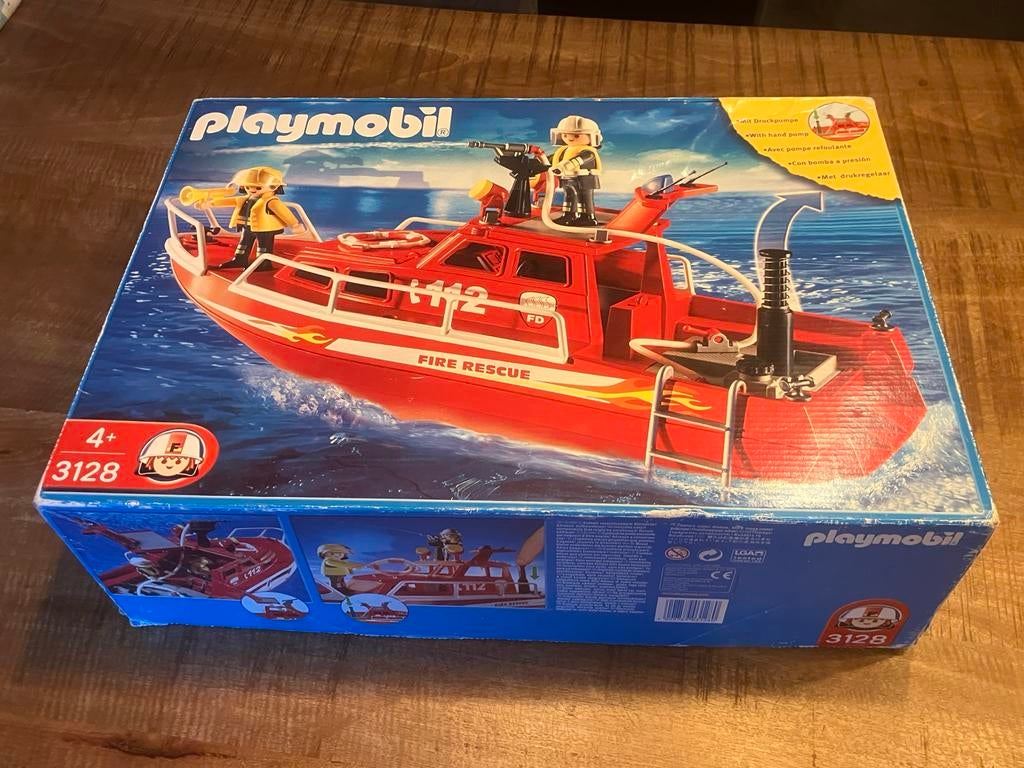 Lege doos Playmobil 3128 Brandweerboot, Ophalen of Verzenden, Gebruikt, Los playmobil
