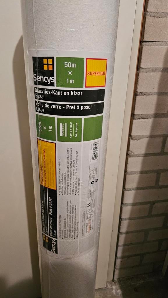 Glasvlies behang kant en klaar wit 50 x 1m, Ophalen