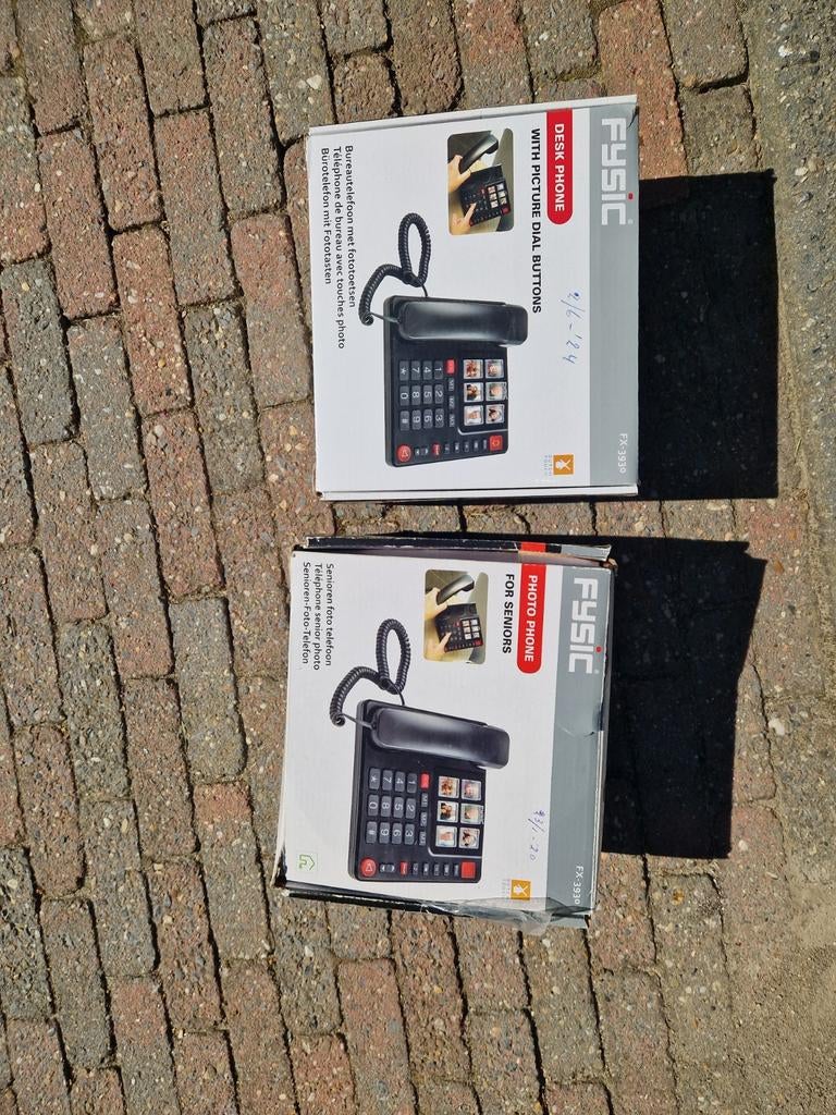 Fysic seniorentelefoon met fototoetsen (2 stuks), Ophalen of Verzenden, Nieuw