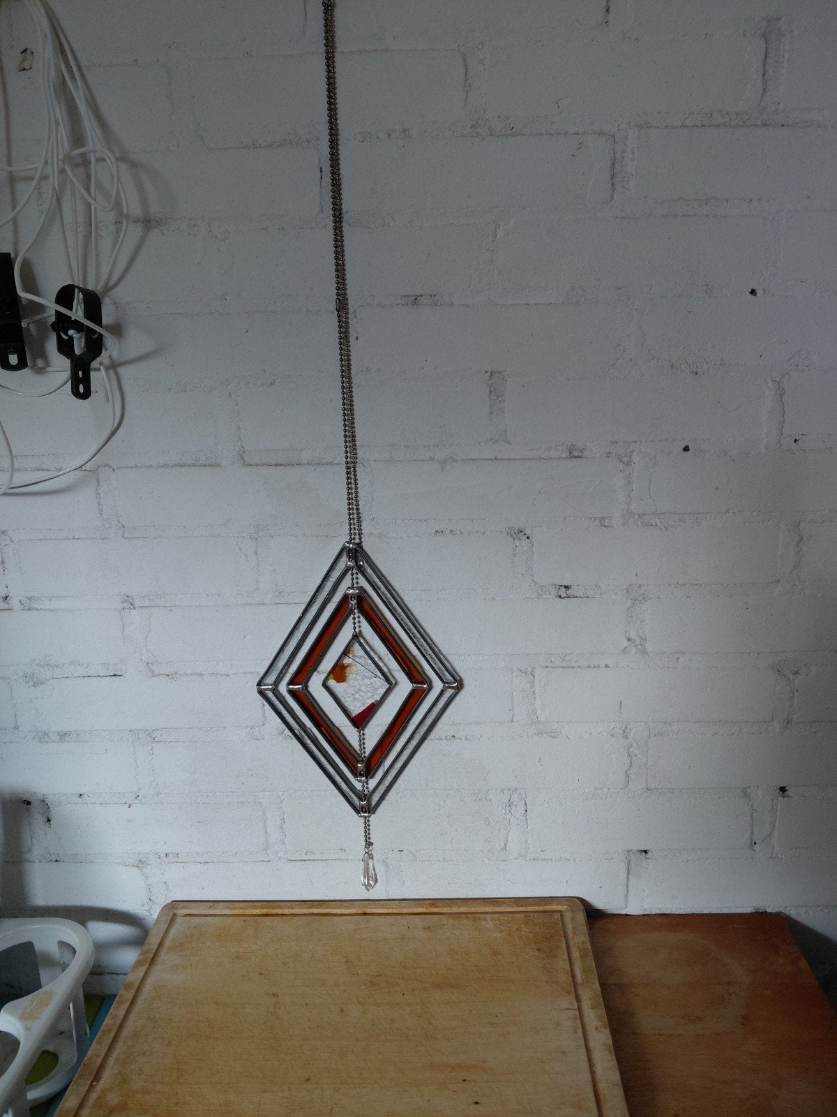 Glas in lood raamhanger, Ophalen of Verzenden, Zo goed als nieuw