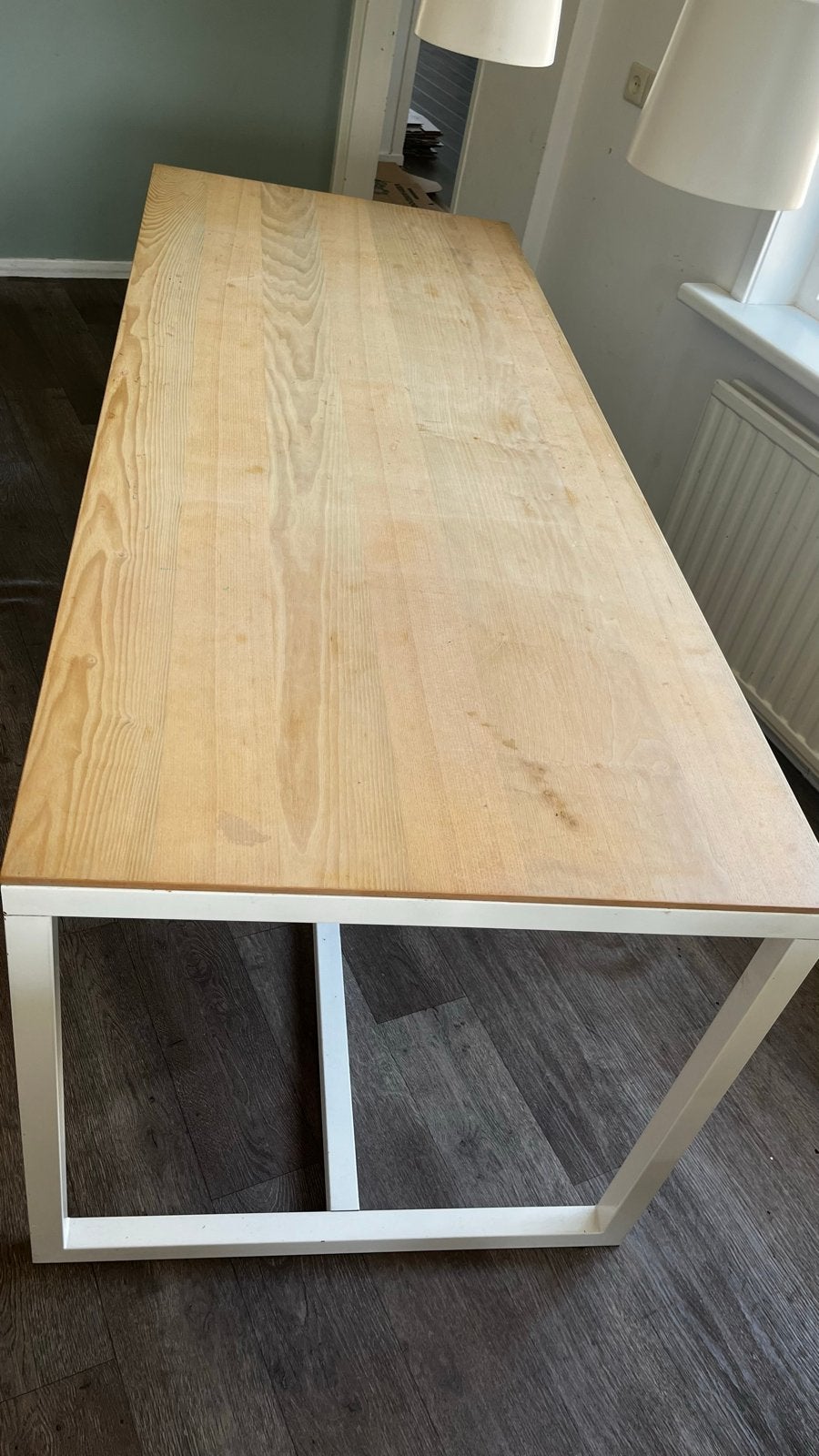 Woood Houten Eettafel 200x80 cm, Ophalen, Gebruikt, 200 cm of meer, 50 tot 100 cm