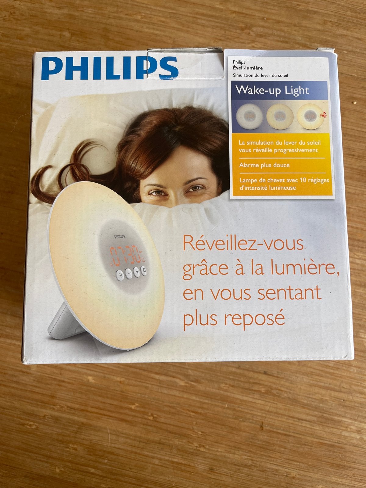 Philips HF3500 Wake-up Light - Wekker met lichtsimulatie, Ophalen of Verzenden, Zo goed als nieuw, Digitaal