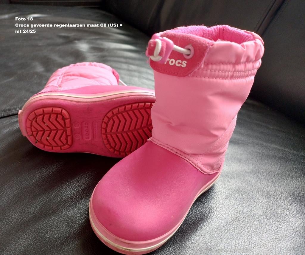 Zgan "Crocs" gevoerde regenlaarzen mt C8 = 24/25, Ophalen of Verzenden, Zo goed als nieuw