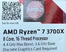 amd ryzen 7 3700x processor, 8-core, Ophalen of Verzenden, Zo goed als nieuw, AMD Ryzen 7
