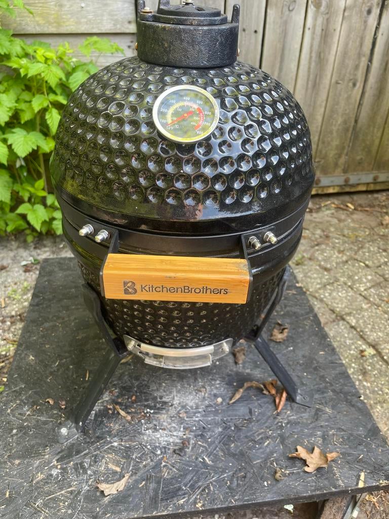 KitchenBrothers Kamado BBQ - Zwart., Ophalen, Gebruikt