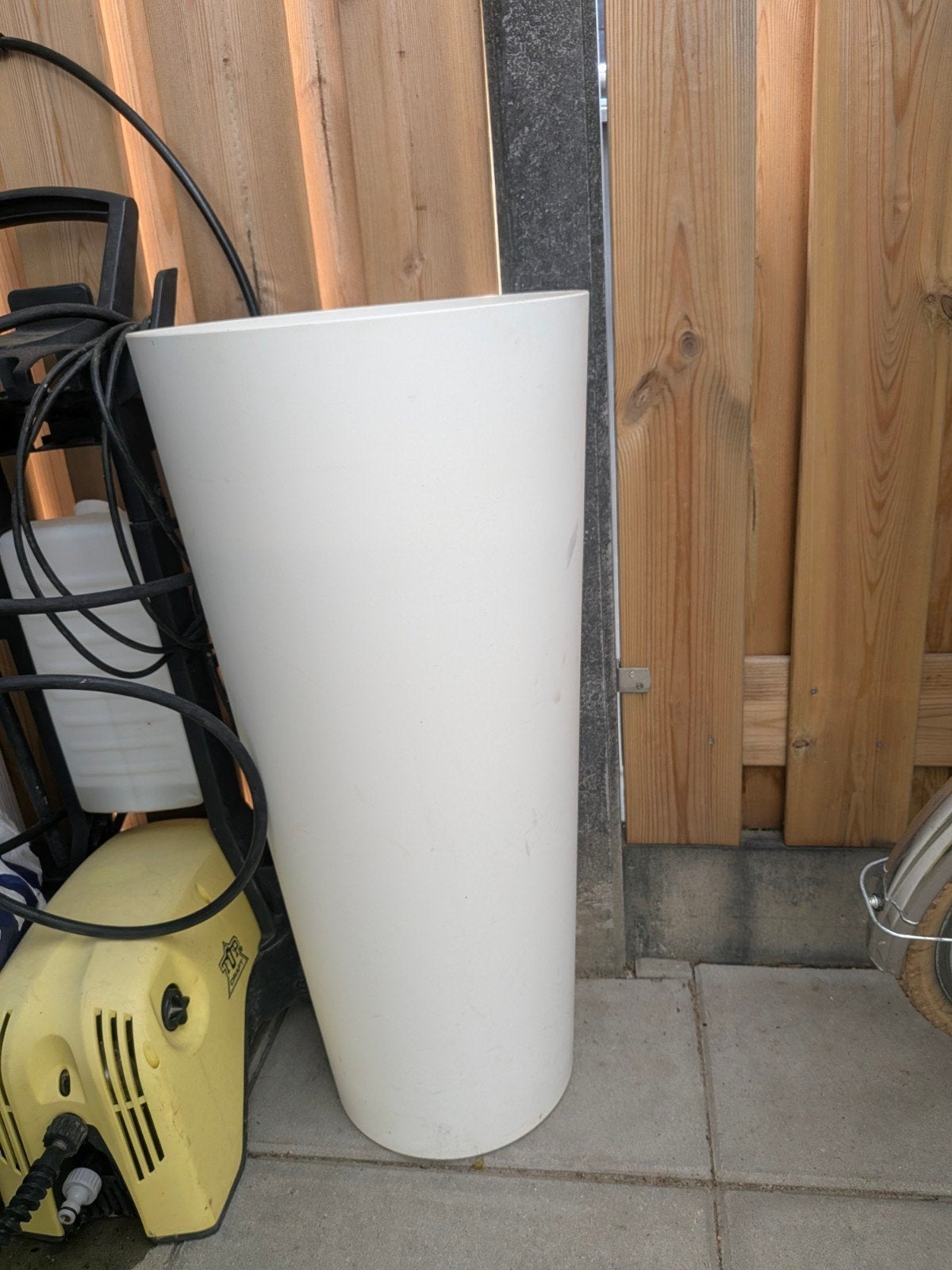 Hoge witte kunststof ...loempotten 80 x 37, Ophalen, Kunststof, Rond, Zo goed als nieuw