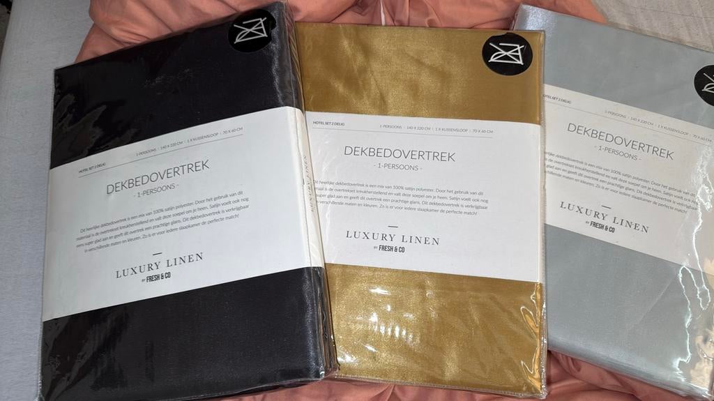 Dekbedovertrek 1 persoons satijn, Ophalen of Verzenden, Nieuw