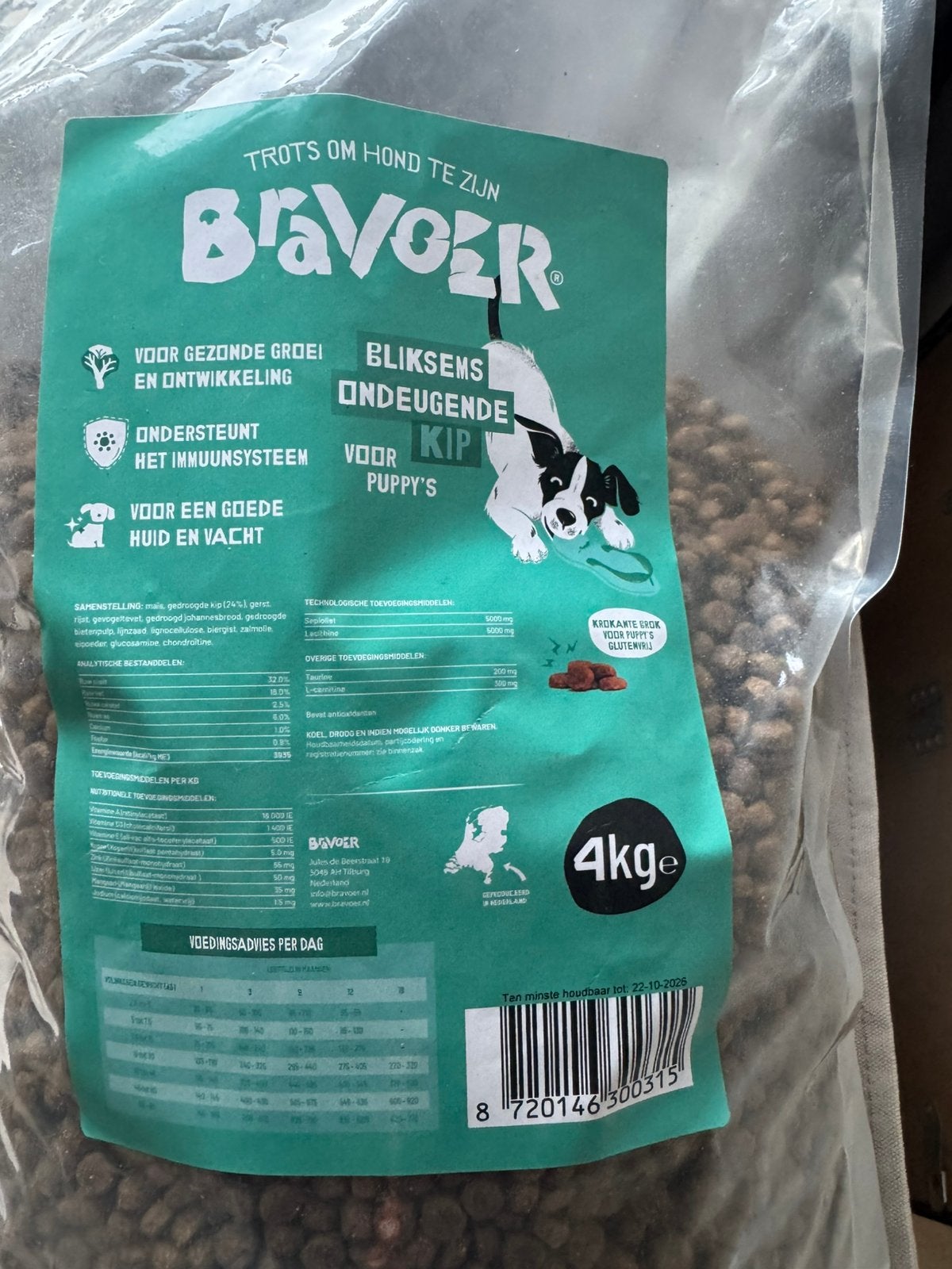Bravoer Puppy brokken, Ophalen, Hond
