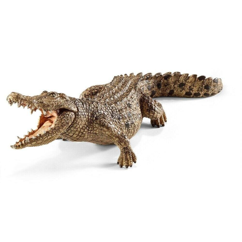 Schleich 14736 krokodil met beweegbare bek, dierfiguur, Verzenden, Gebruikt, Wild dier, Beeldje of Figuurtje