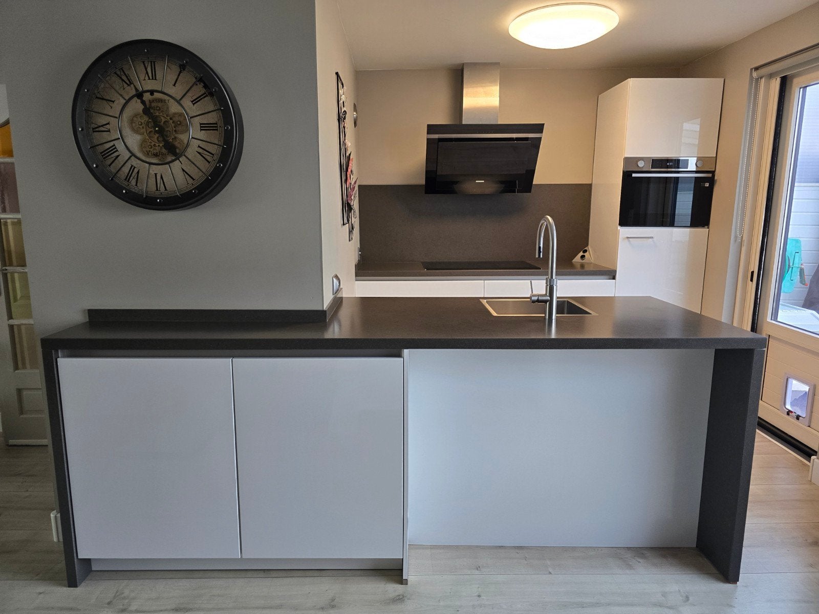 Moderne Nobilia alpin wit hoogglans keuken, Huis en Inrichting, Keuken | Complete keukens, Ophalen, Gebruikt, Wit, Overige typen
