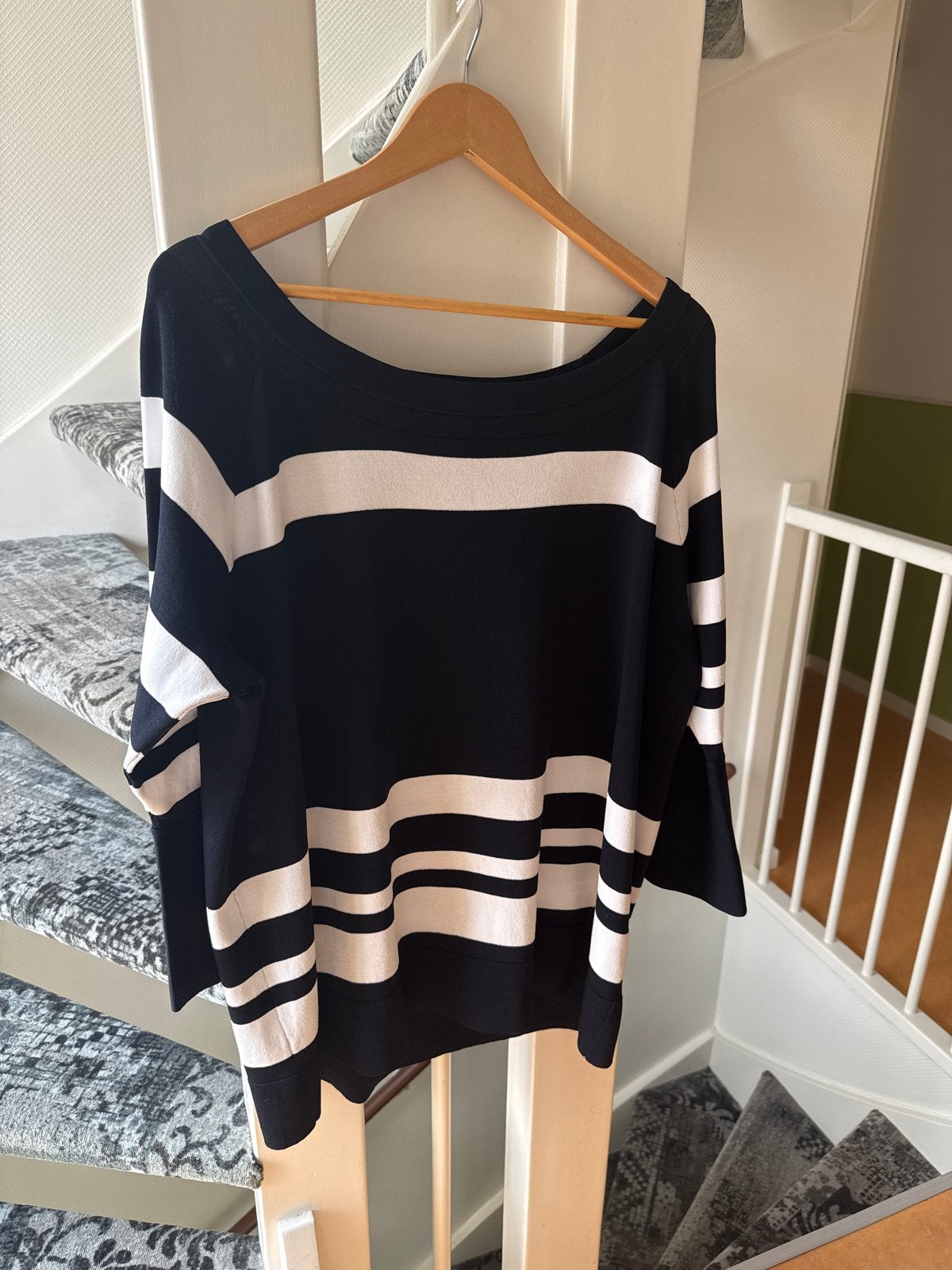 REQUEST zomertrui mt 48/48 spierwit met donkerblauw navylook, Verzenden, Nieuw, Maat 46/48 (XL) of groter, Wit