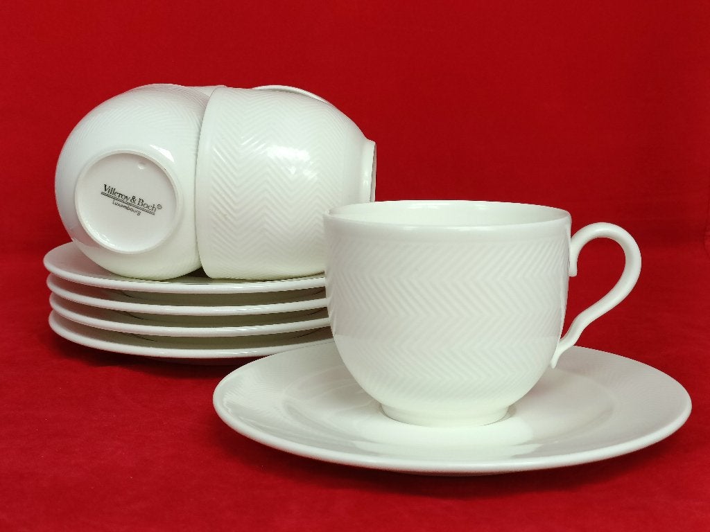 Villeroy & Boch Look - koffiekopjes en schotels, Ophalen of Verzenden, Zo goed als nieuw, Overige stijlen, Kop(pen) en/of Schotel(s)
