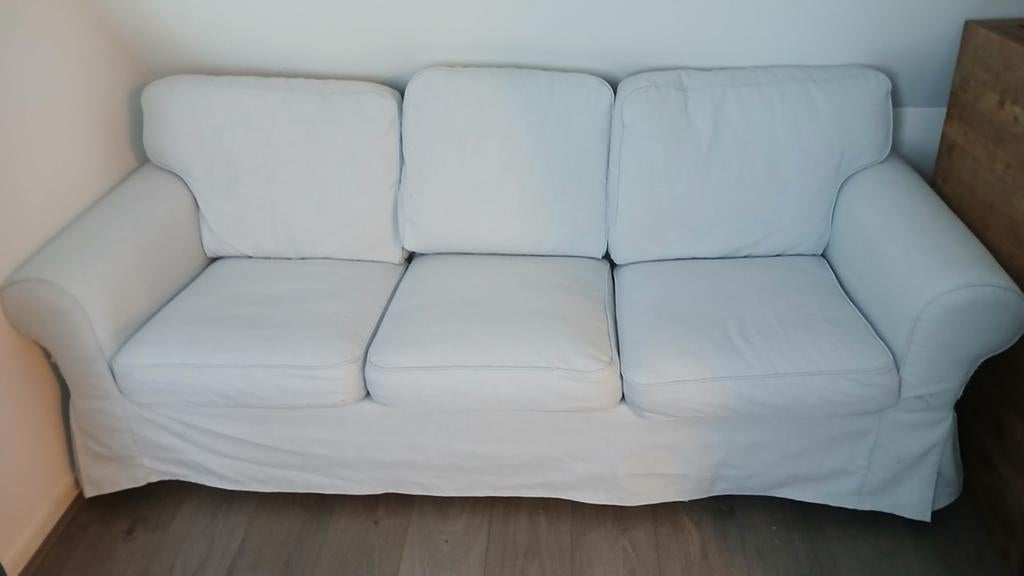 GRATIS ,  IKEA bankje blauw, Ophalen, 250 tot 300 cm, Gebruikt, 125 tot 150 cm
