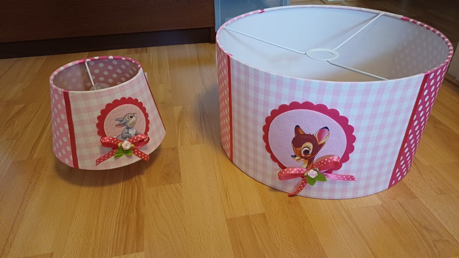 Unieke Bambi lampenkapjes voor de kinderkamer, Ophalen, Gebruikt, Disney, Lamp