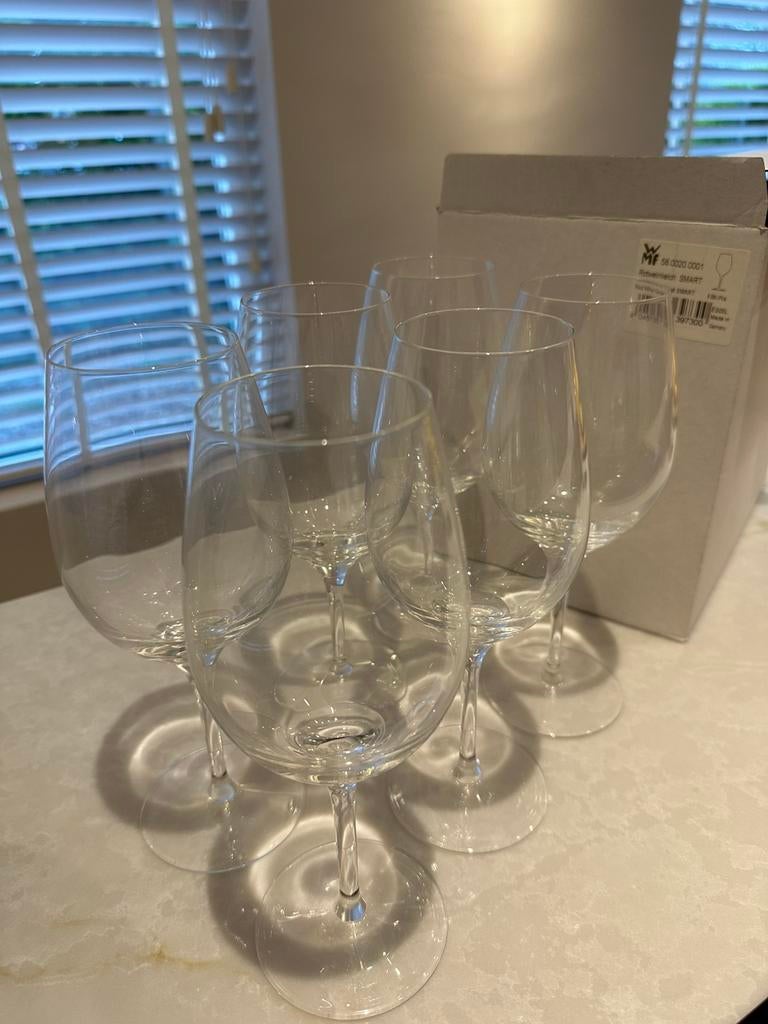 WMF rode wijnglazen, Glas of Glazen, Ophalen of Verzenden, Overige stijlen, Glas