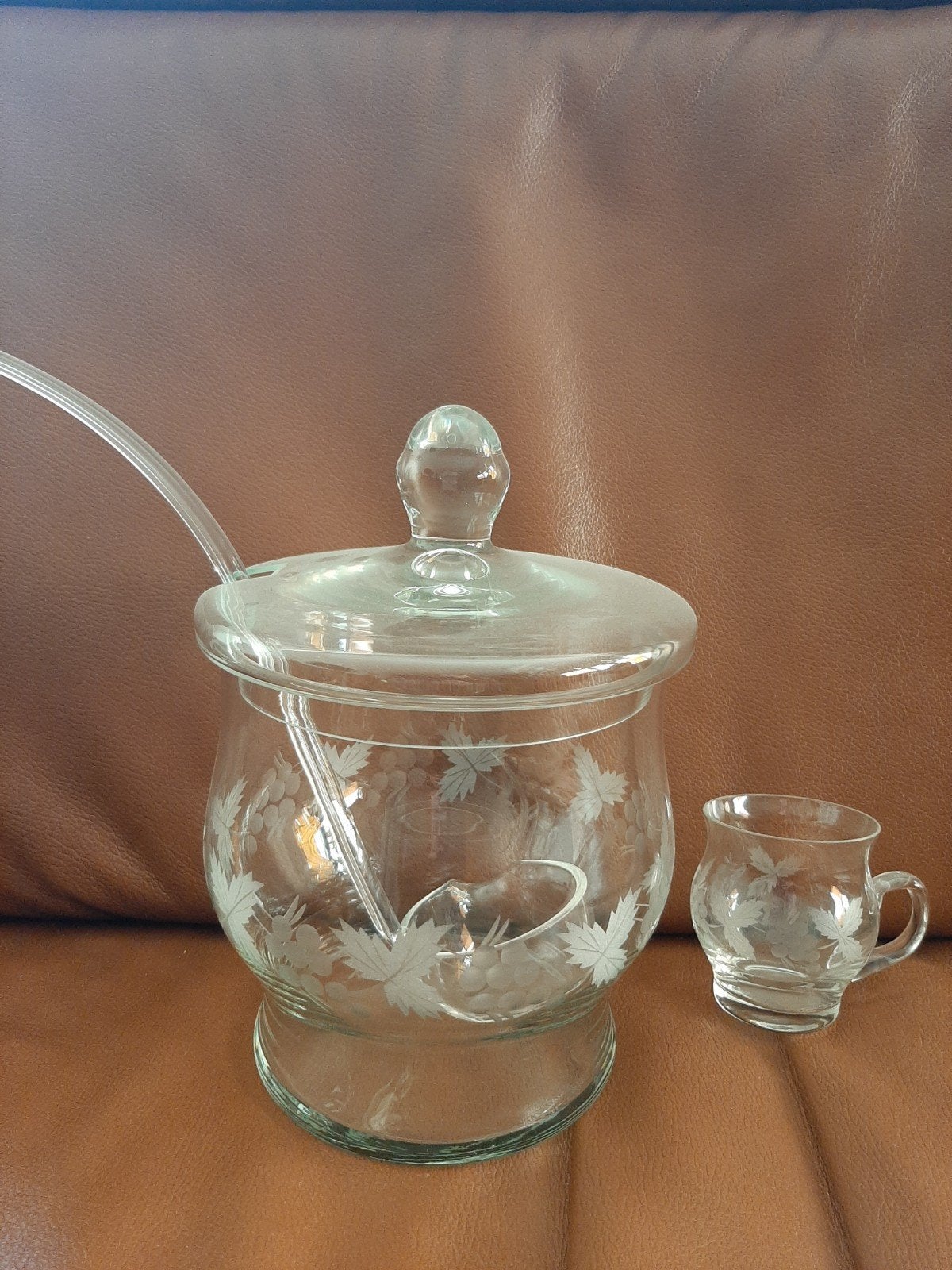 Vintage Bowlstel met Lepel en Kopje, Ophalen of Verzenden, Gebruikt