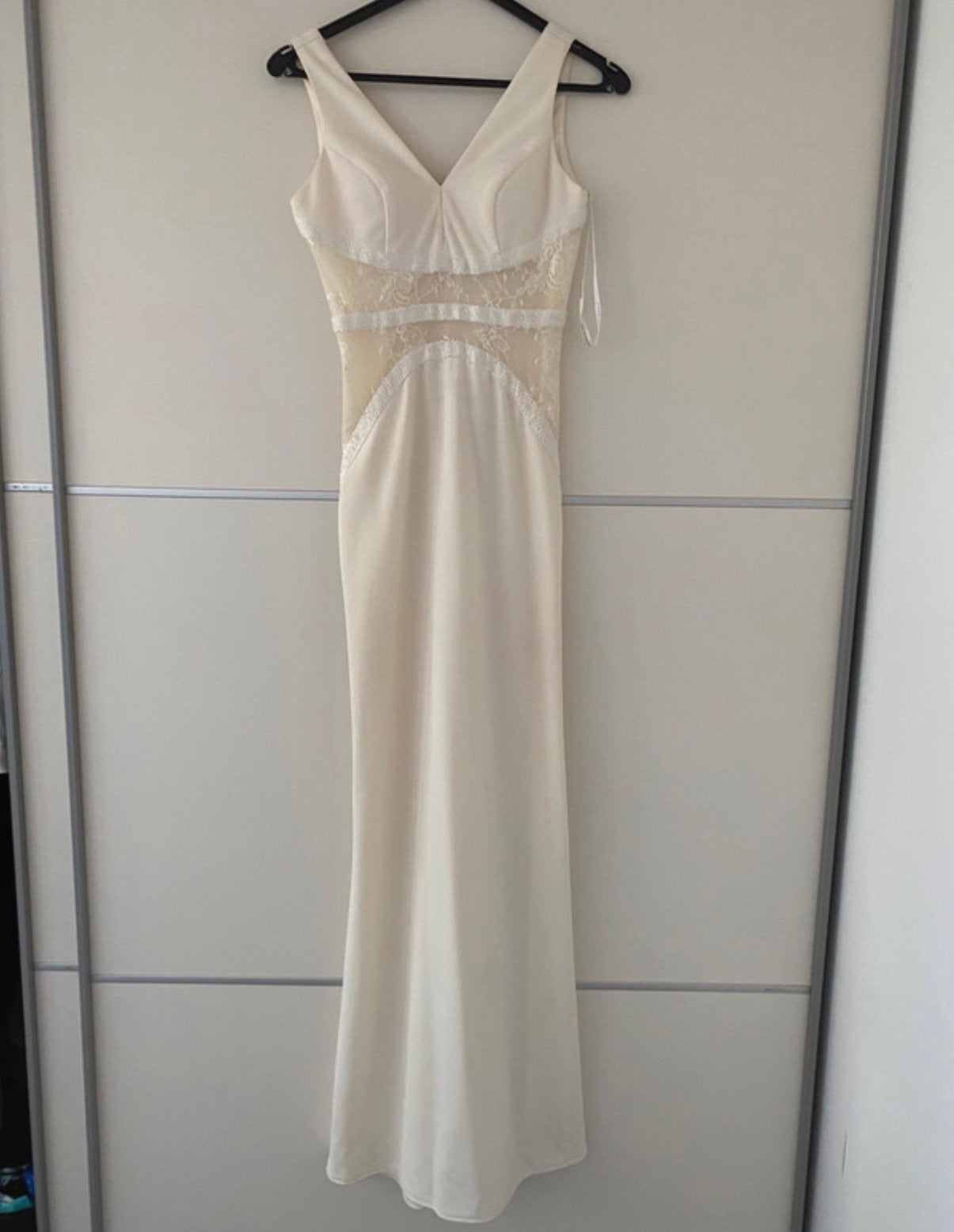 Sherri Hill Galajurk / Avondjurk - Maat XXS, Beige, Ophalen of Verzenden, Zo goed als nieuw, Maat 34 (XS) of kleiner