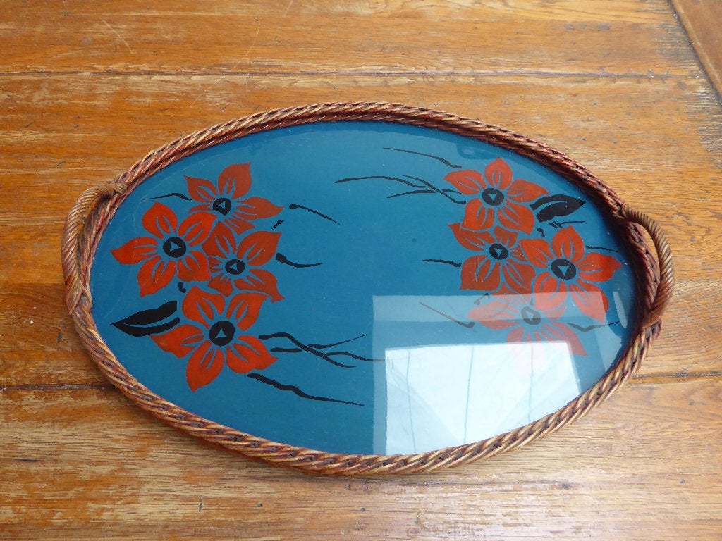 Art deco ovaal dienblad, Ophalen of Verzenden