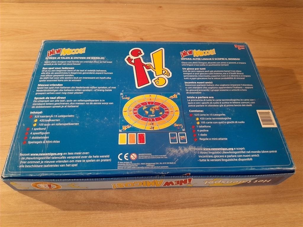 New Amigos - Het talenspel - Italiaans - Nederlands - s5881, Hobby en Vrije tijd, Gezelschapsspellen | Bordspellen, Verzenden