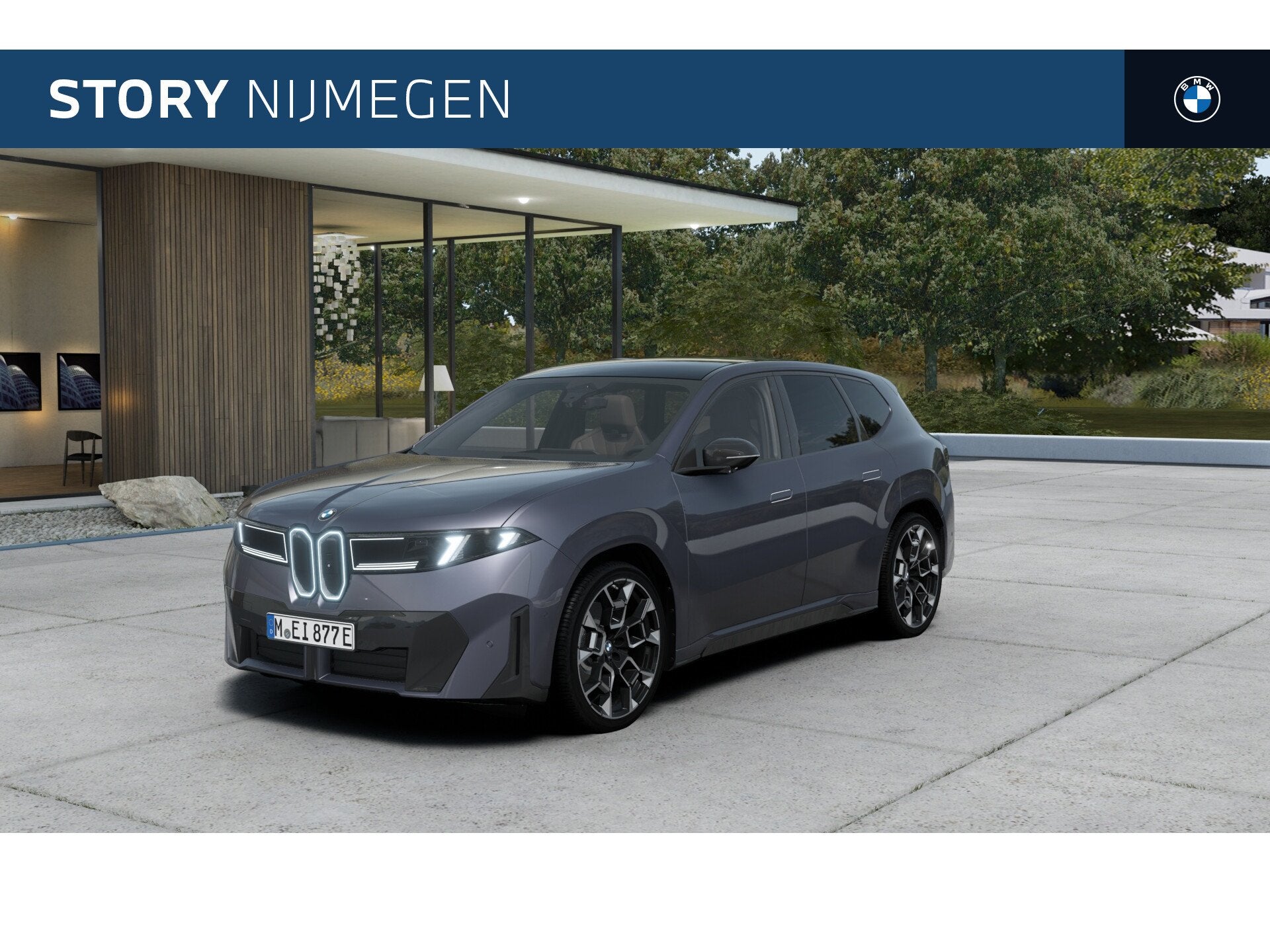 BMW iX3 50 xDrive M Sport / Panoramadak / Trekhaak / Stuurve, Auto's, Automaat, Dealer onderhouden, Automatische klimaatregeling