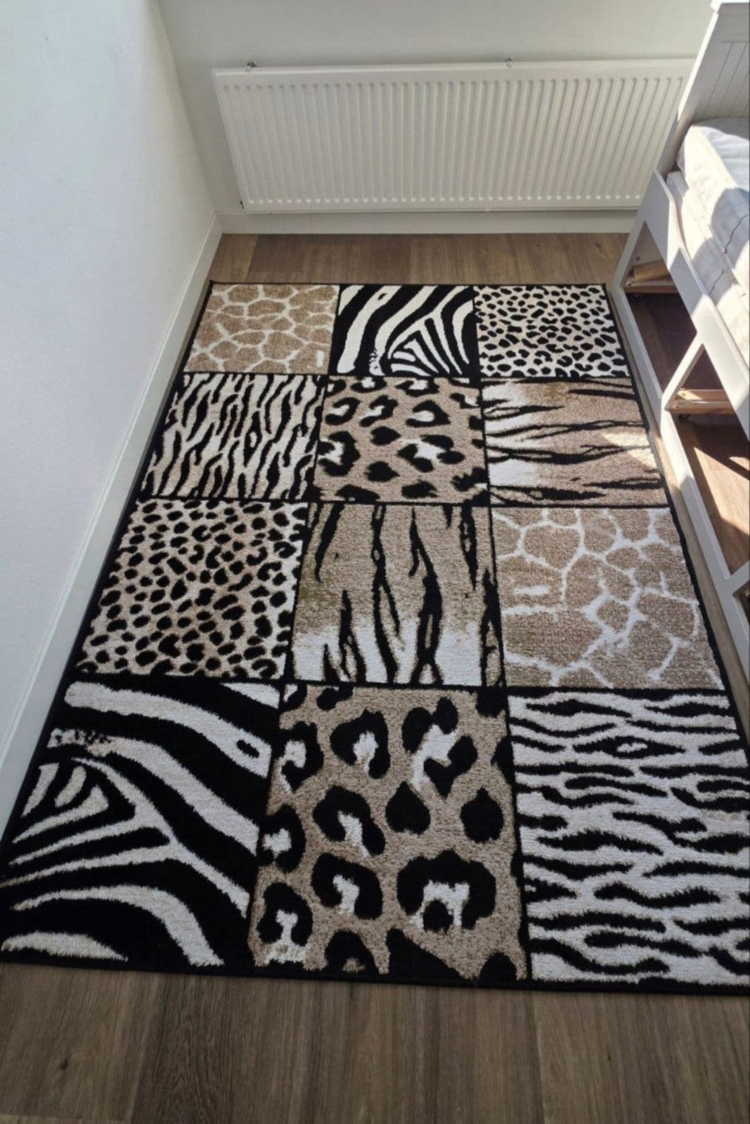 Vloerkleed Dierenprint - Zebra, Luipaard, Tijger, Giraffe, Ophalen, Gebruikt, Beige, 150 tot 200 cm