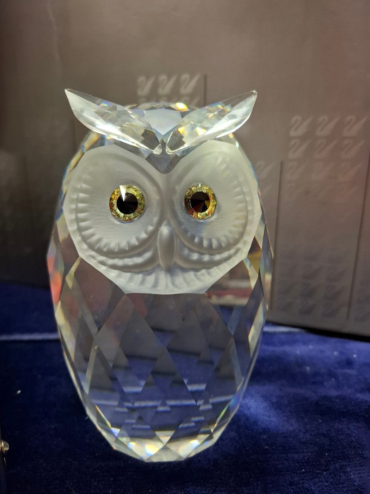 mega uil Swarovski incl.koffer, cert., Verzamelen, Ophalen of Verzenden, Zo goed als nieuw, Figuurtje
