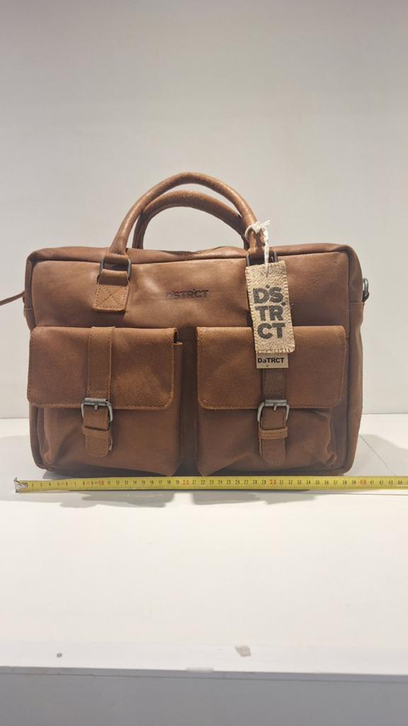 DSTRCT Leren Laptoptas 17 inch - Nieuw met Lang Hengsel, Ophalen of Verzenden, Nieuw, Bruin, Overige typen
