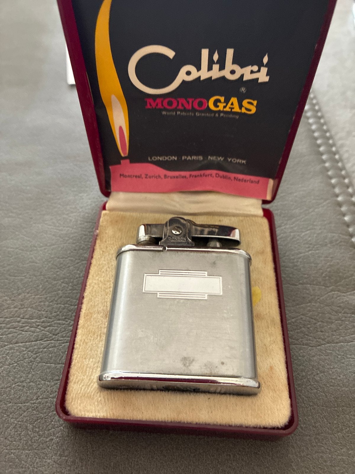 Vintage Ronson Whirlwind Benzineaansteker - Chroom, Verzenden, Gebruikt, Aansteker