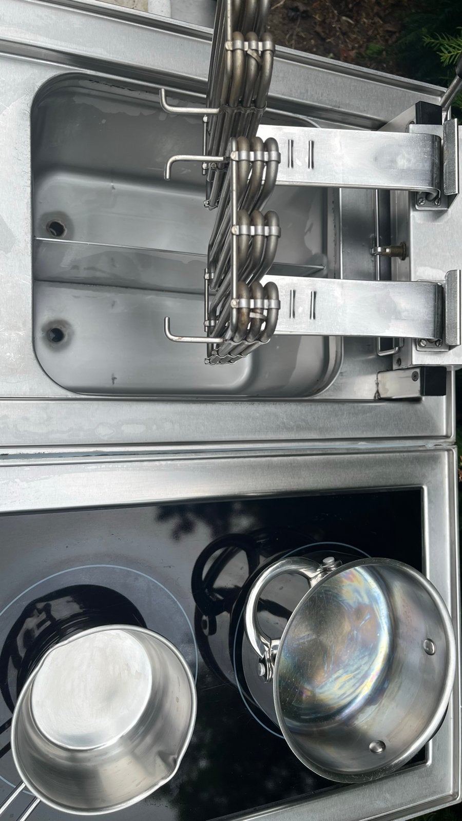 Professionele Turbo Friteuse met Kookplaat - KF.402, Witgoed en Apparatuur, Frituurpannen, 2 tot 3 liter, Ophalen, Gebruikt, Duo-friteuse