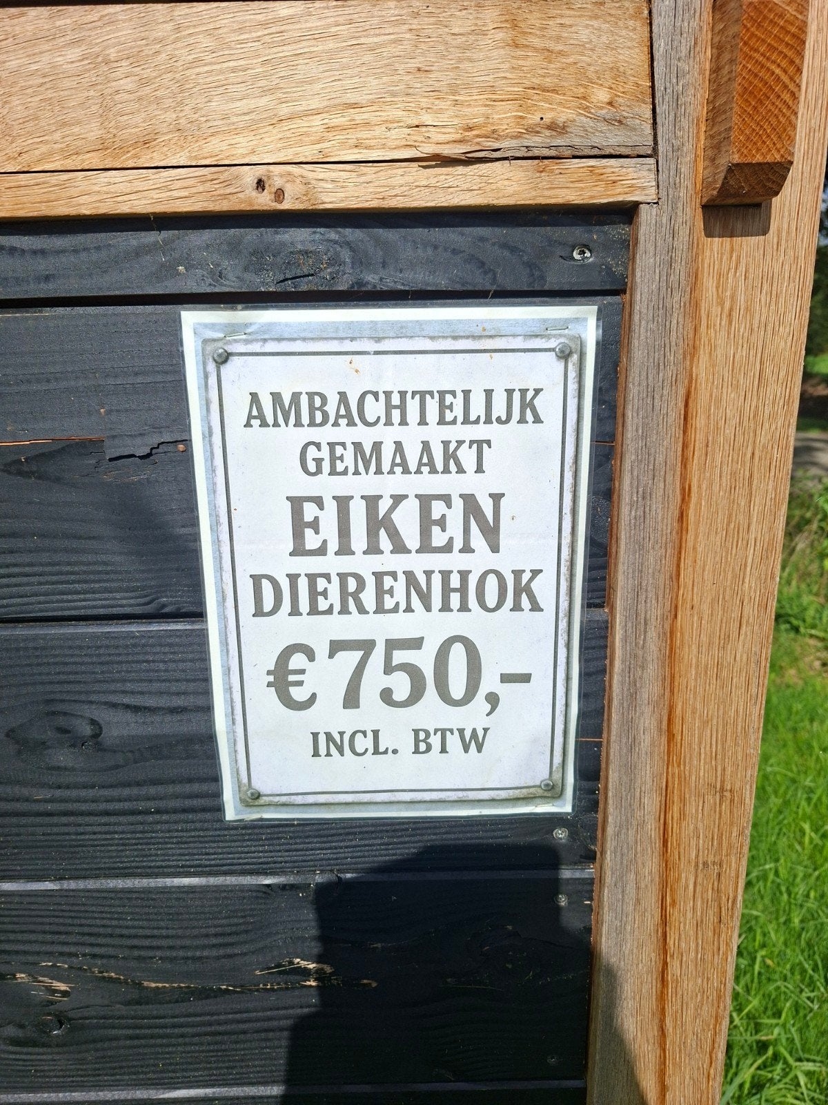 Eiken speelhuisje, dierenverblijf, mini-hooiberg, Ophalen, Nieuw, 110 cm of meer, 100 cm of meer