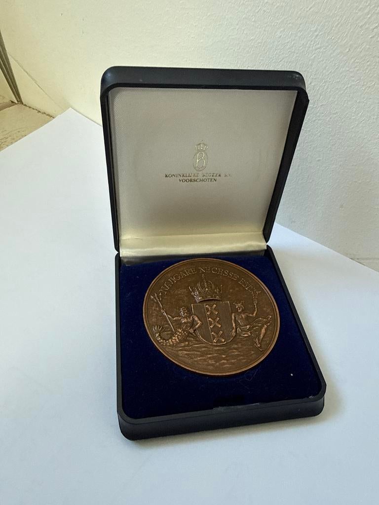 Gedenkmedaille KNSM 1856-1981 - Koninklijke Nederlandse Stoo, Ophalen of Verzenden, Brons, Nederland