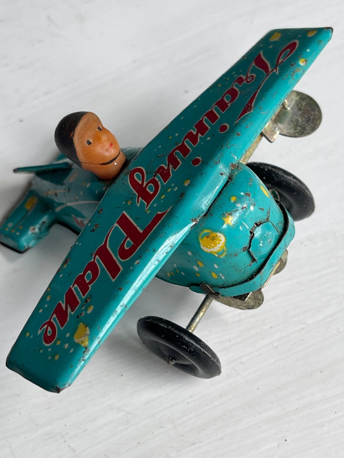 Vintage Blikken Speelgoed Vliegtuig "Soaring Plane" Made in, Verzenden