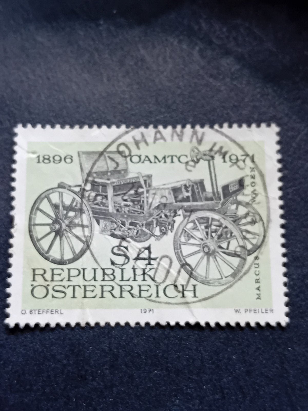 Oostenrijkse postzegel 1971: Johann Wagen 1896, Ophalen of Verzenden