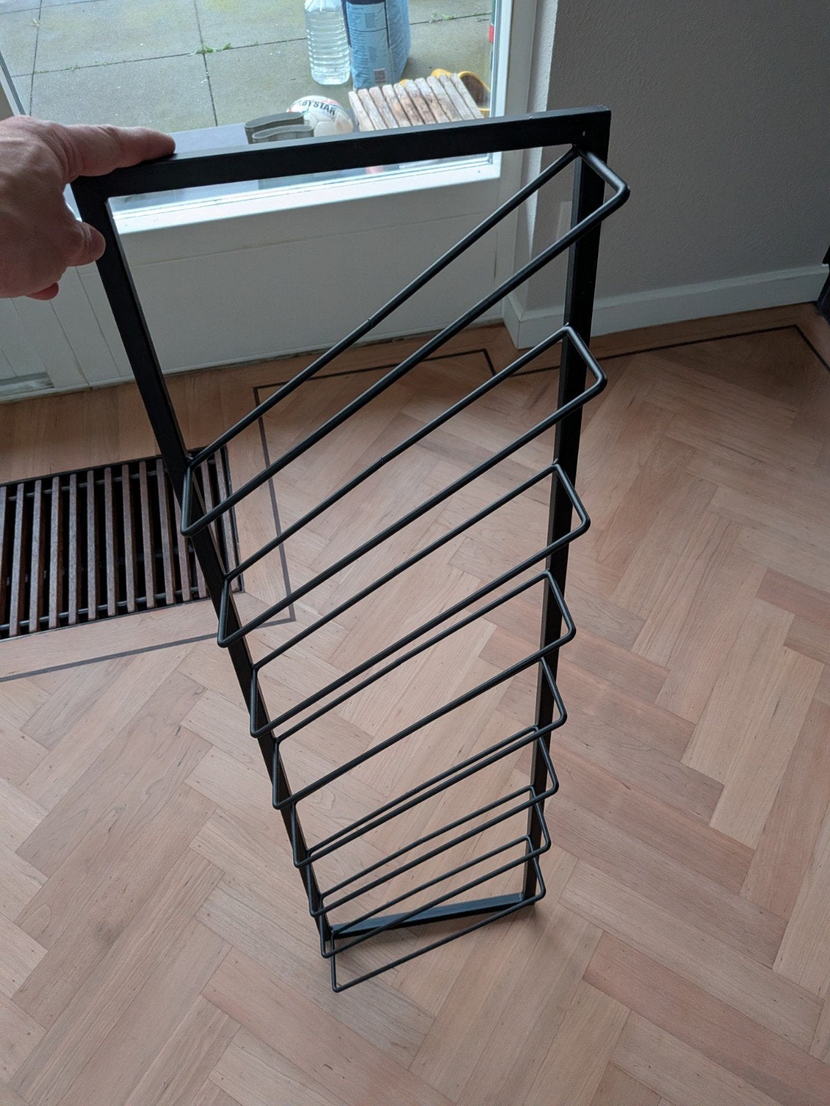 Wijnrek voor 8 flessen - Zwart metaal, Huis en Inrichting, Woonaccessoires | Wijnrekken, 5 tot 15 flessen, Ophalen of Verzenden